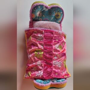 The Manhattan Toy Groovy Girls Plush Bed with Blanket is a colorful 17-inch